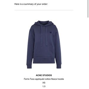 Acne Studio Ferris Face appliquéd cotton-fleece hoodie